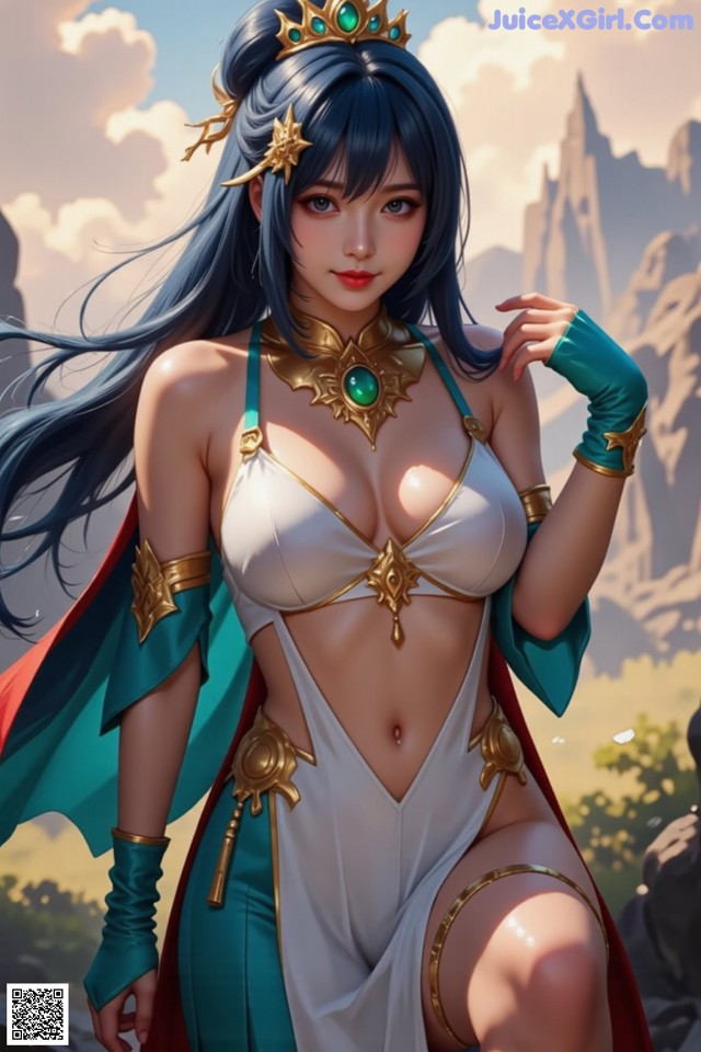 Hentai - Under the Radiance of Celestial Grace Set.2 20250124 Part 6 No.17ed77 A woman in a white bikini with a crown on her head.